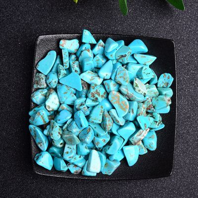 Natural Crystal Gravel, Turquoise Crystal Stone for Home Decor, Garden, Aquarium, 100 g