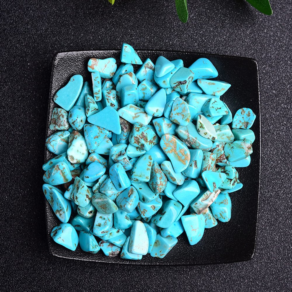 Natural Crystal Gravel, Turquoise Crystal Stone for Home Decor, Garden, Aquarium, 100 g