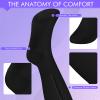 Zippered Compression Socks, Closed Toe, 15–20 mmHg, Knee-High, 2 Pairs, Black, 2XL view 4