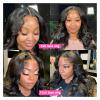 13 x 6 Transparent Lace Frontal Wig, 30-Inch Body Wave Human Hair, 200 Density view 2