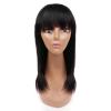 Straight Human Hair Wig with Bangs, Cute Cut, 100% Human Hair, A2, 14 Inch view 2
