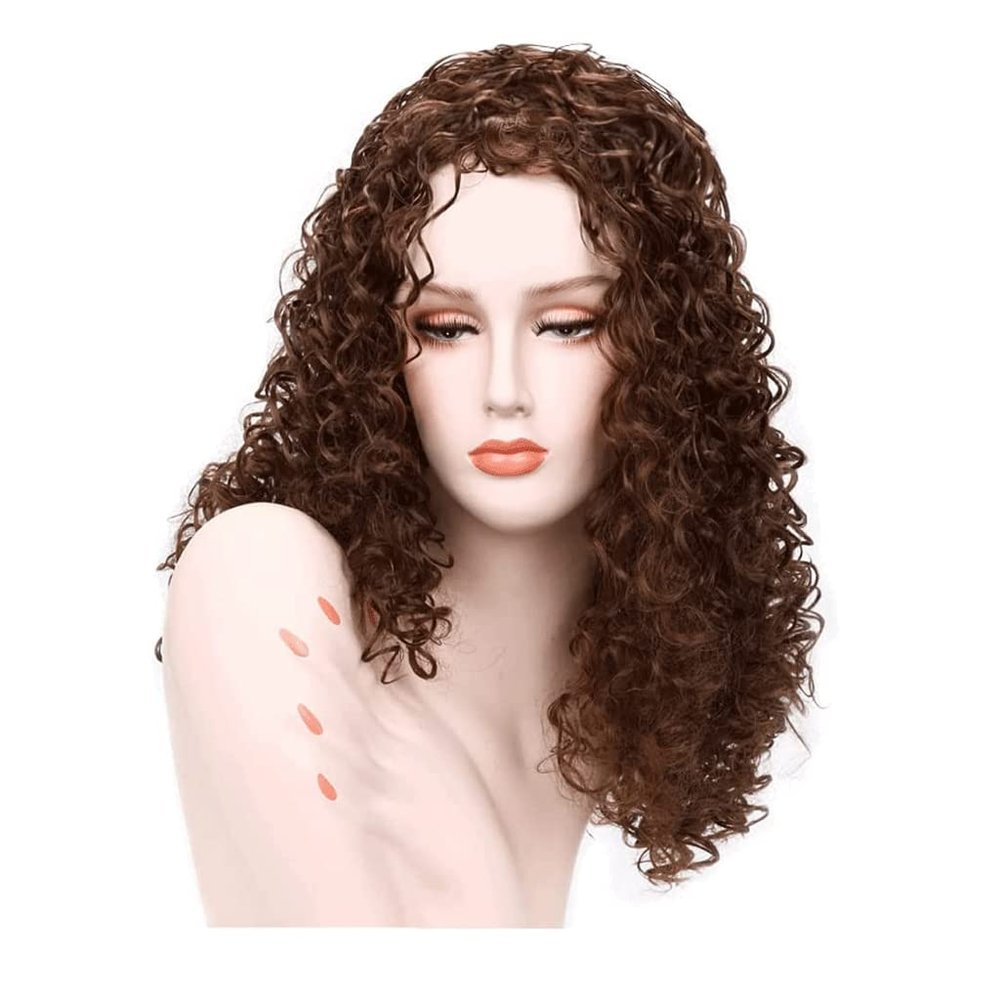 LIOONS Realistic Long Curly Wig for Black Women, 24 in/60 cm