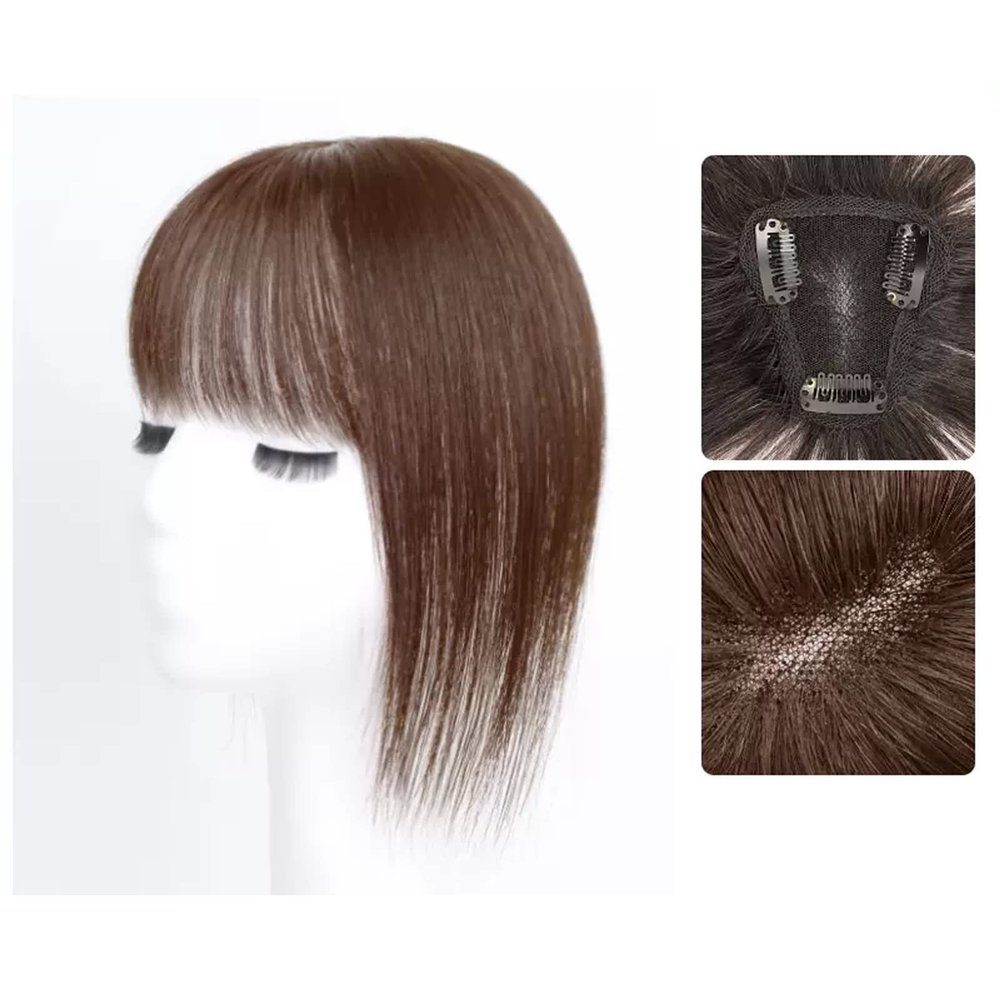 Women’s Human Hair Topper, 30 cm, 7 × 8 cm Base