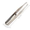 Compact Stainless Steel Eyebrow Tweezers with LED Light view 2