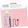 Toyvian Insulated Baby Bottle Warmer, Pink Velour view 2