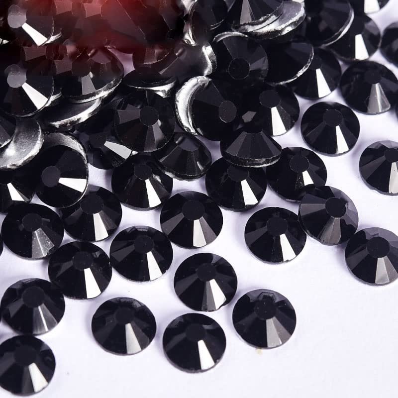 SS3–SS30 Jet Hematite Nail Art Flat-Back Rhinestones, F0246-SS20, 1,440 Pieces