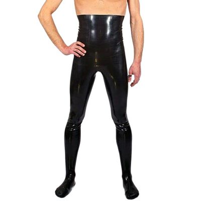 Black Sexy High-Waisted Latex Leggings