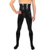 Black Sexy High-Waisted Latex Leggings view 1