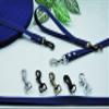 Rubberized Leash, Royal Blue, 20 mm x 2 m, with Loop, Black Carabiner view 1