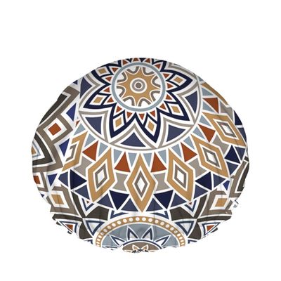Mandala Pattern Waterproof Double-Layer Shower Cap