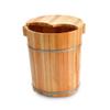 FLBT Natural Fir Wood Foot Bath Bucket with Lid view 1