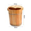 FLBT Natural Fir Wood Foot Bath Bucket with Lid view 4