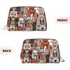 VUCEMI Pet Clutch Cosmetic Bag for Cats and Dogs, Cartoon Print, PVC Leather, White/Opulent Garden, One Size view 3