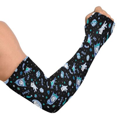 GAIREG Farm Goose Chicken Arm Sleeves for Women, Cooling Sun Protection, Gardening Sleeves, Cute Cat Space Star