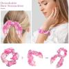 Elastic Hair Ties with Dinosaur Pattern, Dog, Bunny Ear, Bow, Knot, Velvet, 6-Pack view 4