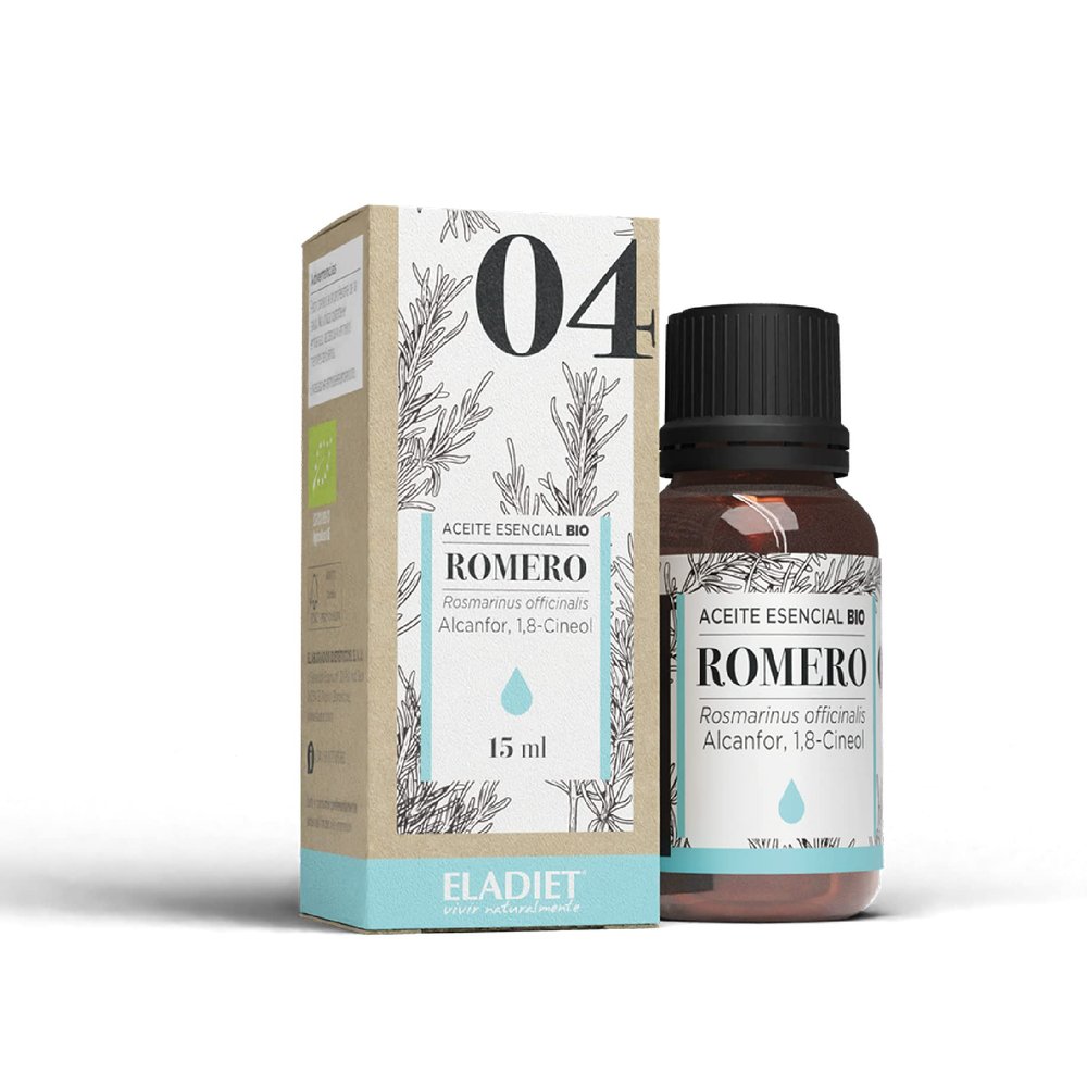 Organic Rosemary Essential Oil, 15 ml, Eladiet