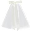 Short White Bridal Veil with Bow for Weddings and Celebrations view 1