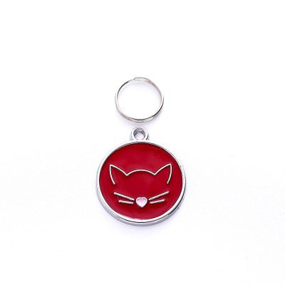 Personalized Pet ID Tag, Custom Engraved, Red, 25 x 25 mm