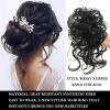 Long Messy Curly Synthetic Bun Hairpiece with Elastic Band view 3