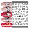 Geometric Black and White Nail Art Stickers, F642 view 1