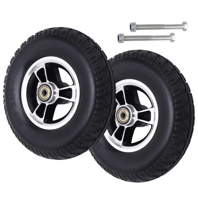 SAGIDAR Replacement Wheelchair Caster Wheels, 15/18 cm, Black, 2-Pack