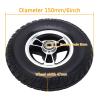 SAGIDAR Replacement Wheelchair Caster Wheels, 15/18 cm, Black, 2-Pack view 2