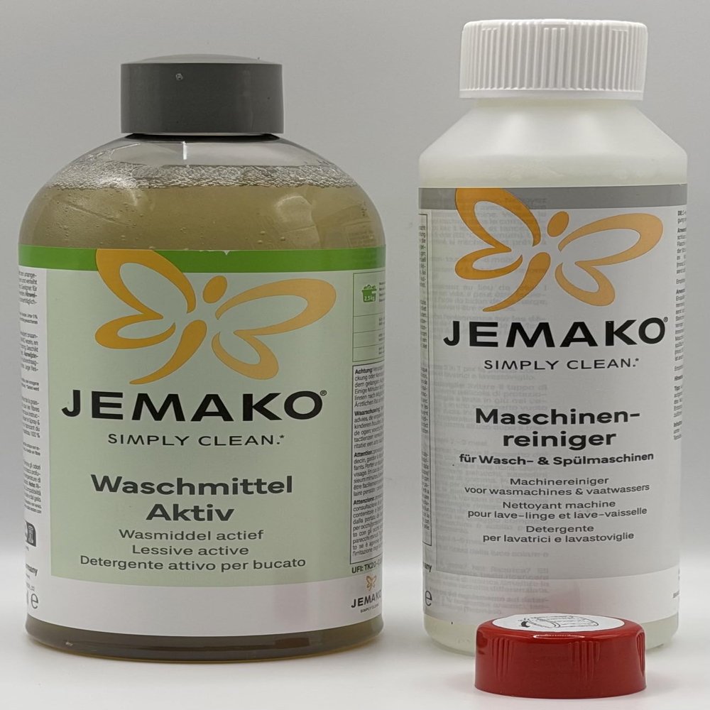 JEMAKO ACTIVE Laundry Detergent 500 ml + Washing Machine Cleaner 250 ml Set