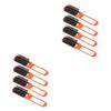 Healeved 8-Piece Portable Folding Comb Set with Mirror, Massage Comb for Curly Hair, Compact Folding Brush, Orange view 1