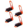 Healeved 8-Piece Portable Folding Comb Set with Mirror, Massage Comb for Curly Hair, Compact Folding Brush, Orange view 2