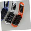Healeved 8-Piece Portable Folding Comb Set with Mirror, Massage Comb for Curly Hair, Compact Folding Brush, Orange view 3