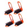 Healeved 8-Piece Portable Folding Comb Set with Mirror, Massage Comb for Curly Hair, Compact Folding Brush, Orange view 4