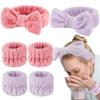 UUYYEO Spa Facial Headband Set with 2 Wristbands, Pink view 3