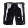 Men's Sexy Wetlook Open-Crotch Briefs, Black, with 2 Openings view 2
