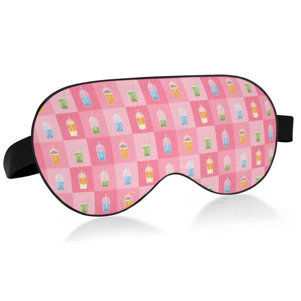 Unisex Sleep Eye Mask, Vector Bubble Tea Design