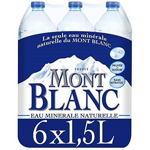 Mont Blanc Natural Mineral Water, 6 x 1.5 L, 1 Unit