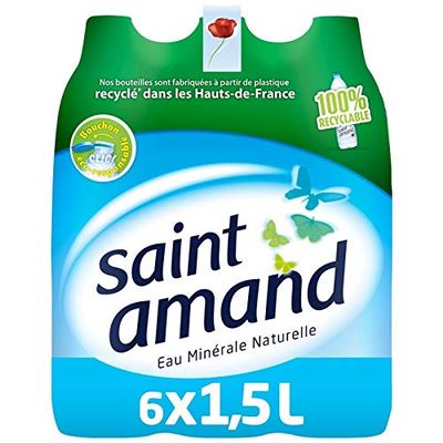 Saint Mandand Natural Mineral Water, 6 x 1.5 L