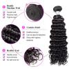 LUCBEI Brazilian Deep Wave Human Hair Bundles, 3–4 Bundles, Unprocessed (Remy Hair; Color 18/20/22/24) view 3