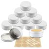 YANCAER 10-Pack 150 mL White Aluminum Tins with Screw-Top Lids view 1