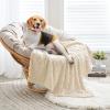 MIULEE Dog Blanket 16 x 24 in, Soft Washable Fleece Pet Blanket, Beige view 4