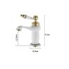 European-Style Copper Bathroom Faucet, White Porcelain Finish, Hot and Cold view 2