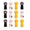 HomeSoGood 12-Piece Silicone Nail Tool Covers, Cat Paw Design, 3 Colors view 1