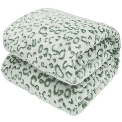 Sage Green Fleece Blanket, Cozy Children's Throw