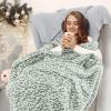 Sage Green Fleece Blanket, Cozy Children's Throw view 2