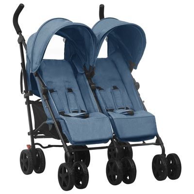 INLIFE Sibling Stroller, Navy Blue, Steel, 14.4 kg