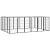 INLIFE 20-Piece Black Dog Kennel 300 x 200 x 100 cm, Powder-Coated Steel, 32.5 kg view 1