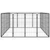 INLIFE 20-Piece Black Dog Kennel 300 x 200 x 100 cm, Powder-Coated Steel, 32.5 kg view 4
