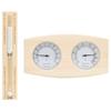 INLIFE 2-in-1 Sauna Hygrothermograph and Hourglass Set, Solid Pine Wood, 0.7 kg view 1