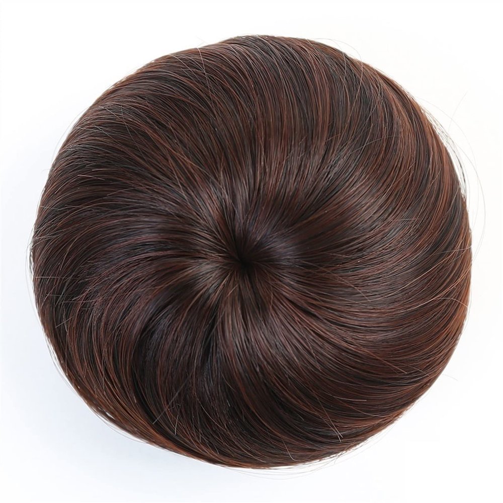 Hairpiece Scrunchie Chignon Bun with Synthetic High-Temperature Fiber Hair, Ponytail Hairpiece (Color: 2M33)