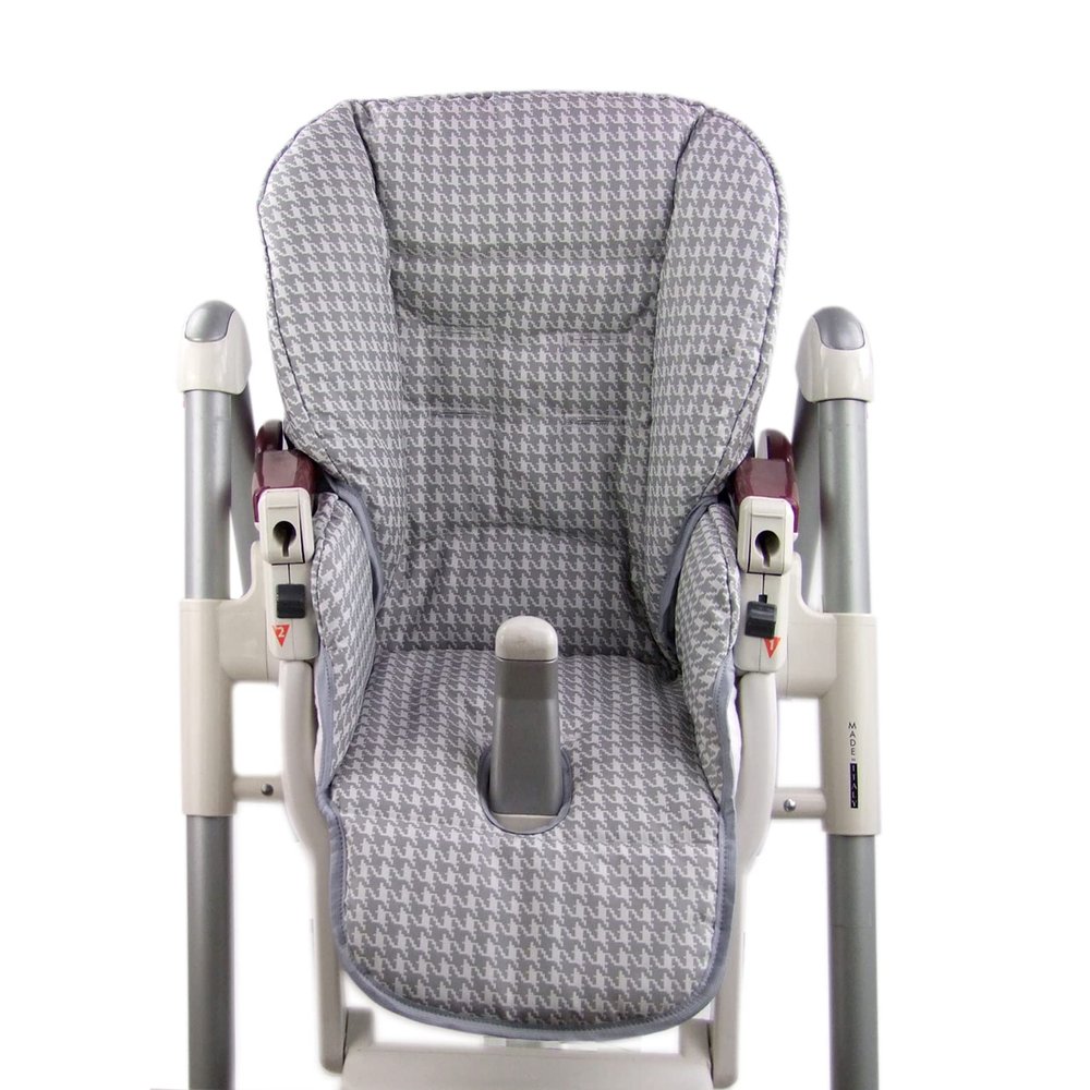 Seat Cushion Replacement Cover for Peg Perego Diner, Dark Gray Checkered