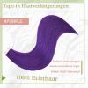 RUNATURE Remy Human Hair Tape-In Extensions, Purple, 50 cm, 10 pcs, 25 g, #Purple view 3